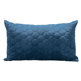 Parkland Collection Bazyli Transitional Quilted Throw Pillow (Color: Navy, size: 14" x 24")