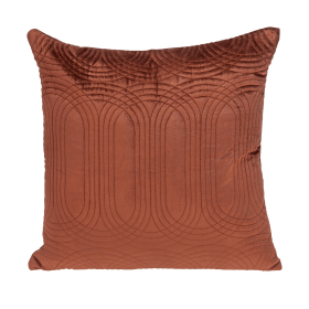 Parkland Collection Iphis Transitional Quilted Throw Pillow (Color: Burnt Orange, size: 20" x 20")