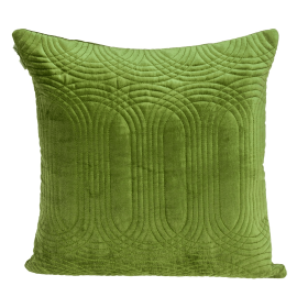 Parkland Collection Iphis Transitional Quilted Throw Pillow (Color: Olive, size: 20" x 20")