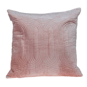 Parkland Collection Iphis Transitional Quilted Throw Pillow (Color: Pink, size: 20" x 20")