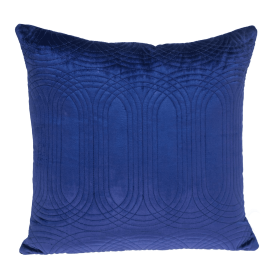 Parkland Collection Iphis Transitional Quilted Throw Pillow (Color: Blue, size: 20" x 20")