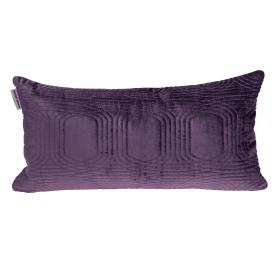 Parkland Collection Iphis Transitional Quilted Throw Pillow (Color: Purple, size: 12" x 24")