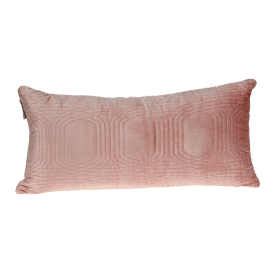 Parkland Collection Iphis Transitional Quilted Throw Pillow (Color: Pink, size: 12" x 24")