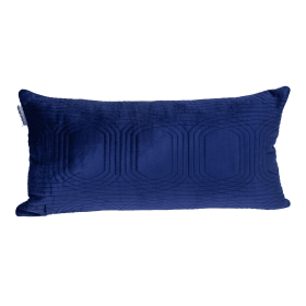 Parkland Collection Iphis Transitional Quilted Throw Pillow (Color: Blue, size: 12" x 24")