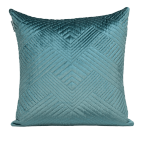 Parkland Collection Gaia Transitional Quilted Throw Pillow (Color: Teal, size: 20" x 20")