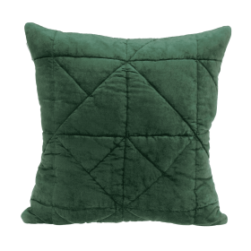 Parkland Collection Zoe Transitional Quilted Throw Pillow (Color: Green, size: 20" x 20")