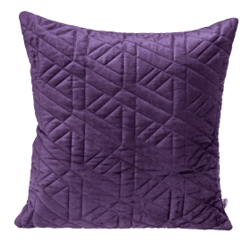 Parkland Collection Delta Transitional Quilted Throw Pillow (Color: Purple, size: 20" x 20")