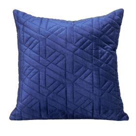 Parkland Collection Delta Transitional Quilted Throw Pillow (Color: Blue, size: 20" x 20")