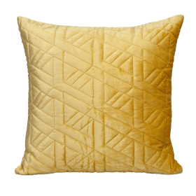 Parkland Collection Delta Transitional Quilted Throw Pillow (Color: Yellow, size: 20" x 20")