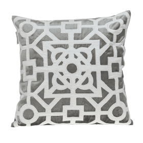 Parkland Collection Hazel Transitional Throw Pillow (Color: Gray, size: 18" x 18")