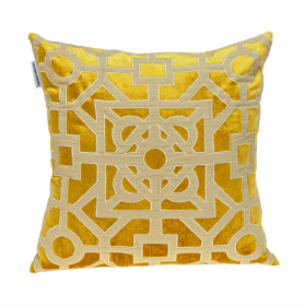 Parkland Collection Hazel Transitional Throw Pillow (Color: Mustard Yellow, size: 18" x 18")