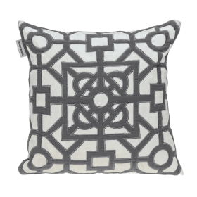 Parkland Collection Hazel Transitional Throw Pillow (Color: White, size: 18" x 18")