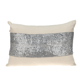 Parkland Collection Misty Transitional Throw Pillow (Color: Beige, size: 14" x 20")