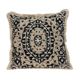 Parkland Collection Abu Transitional Throw Pillow (Color: Black, size: 18" x 18")