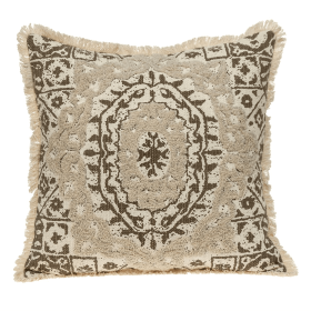 Parkland Collection Abu Transitional Throw Pillow (Color: Beige1, size: 18" x 18")