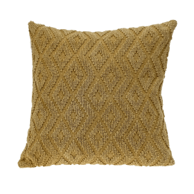 Parkland Collection Sorrel Transitional Throw Pillow (Color: Mustard Yellow, size: 18" x 18")