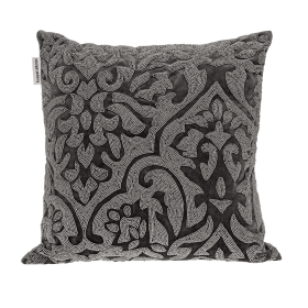 Parkland Collection Carmela Transitional Beaded Throw Pillow (Color: Gray, size: 18" x 18")