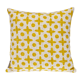 Parkland Collection Transitional Print Square 18" x 18" Pillow (Color: Yellow, size: 18" x 18")