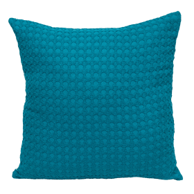 Parkland Collection Transitional Solid Square Pillow (Color: Blue, size: 20" x 20")