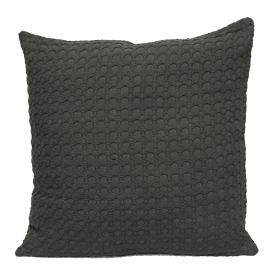 Parkland Collection Transitional Solid Square Pillow (Color: Gray, size: 20" x 20")