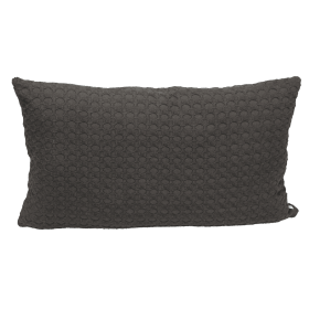 Parkland Collection Transitional Solid Rectangle Pillow (Color: Gray, size: 14" x 26")