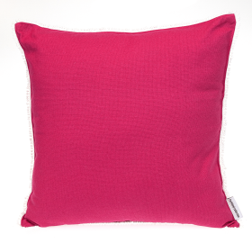 Parkland Collection Transitional Solid Square Pillow (Color: Pink, size: 16" x 16")