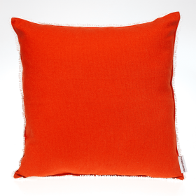 Parkland Collection Transitional Solid Square Pillow (Color: Orange, size: 16" x 16")