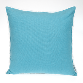 Parkland Collection Transitional Solid Square Pillow (Color: Blue, size: 16" x 16")