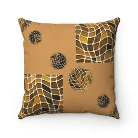 Geometric Decor Pillow (Color: Neutral, size: 14"x14")