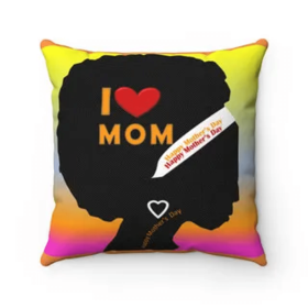 I love Mom Decorative Pillow (size: 14"x14")