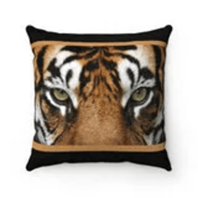 Faux Suede Tiger Eyes Pillow (size: 16"x16")