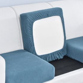 Pure color stretch all-inclusive sofa cover (Option: West Lake Blue-Big XL)