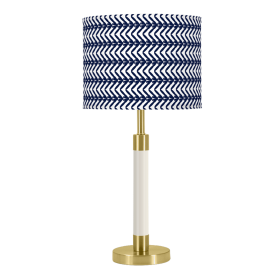 CHARLESTON TABLE LAMP (Color: Herringbone Navy / Villa Paint / Brass)