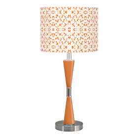 CHARLOTTE TABLE LAMP (Color: Sand Dollar Amber / Amber Paint / Nickel)