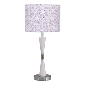 CHARLOTTE TABLE LAMP (Color: Poppies in Violet / Peony Paint / Nickel)