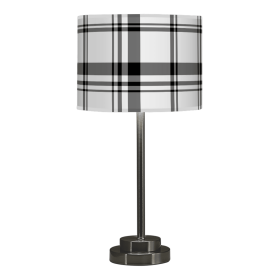 HANOVER TABLE LAMP (Color: Modern Plaid in Black / Aged Bronze)