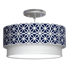 HOLLYWOOD TIERED DRUM PENDANT (Color: Doilies, size: 18")