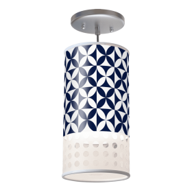 AUSTIN PENDANT LIGHT (Color: Fleur in Navy)