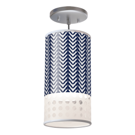 AUSTIN PENDANT LIGHT (Color: Herringbone in Navy)