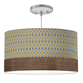 BIG SUR DRUM PENDANT LIGHT (Color: Marrakesh, size: 16" Diameter Shade)