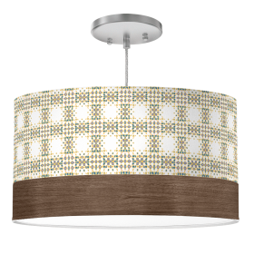 BIG SUR DRUM PENDANT LIGHT (Color: Modern Mosaic, size: 16" Diameter Shade)