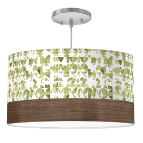 BIG SUR DRUM PENDANT LIGHT (Color: Succulent Green, size: 16" Diameter Shade)