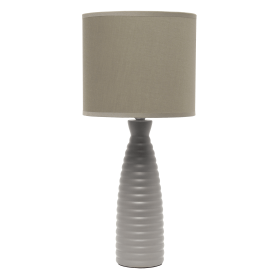 Simple Designs Alsace Bottle Table Lamp (Color: Taupe)