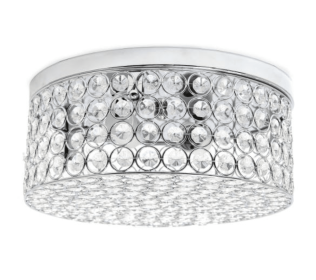 Lalia Home Glam 2 Light 12 Inch Round Flush Mount (Color: Chrome)