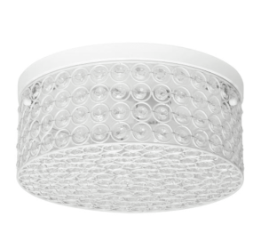 Lalia Home Glam 2 Light 12 Inch Round Flush Mount (Color: White)