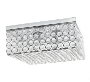 Lalia Home Glam 2 Light 12 Inch Square Flush Mount (Color: Chrome)