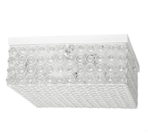 Lalia Home Glam 2 Light 12 Inch Square Flush Mount (Color: White)