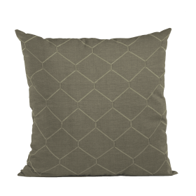 Plutus Bronze Kona Embroydery, Some Shine To This Pattern Luxury Throw Pillow (Color: Bronze, size: Double sided  22" x 22")