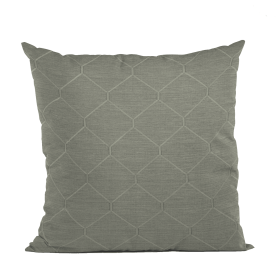 Plutus Urban Grey Kona Embroydery, Some Shine To This Pattern Luxury Throw Pillow (Color: Urban Grey, size: Double sided  22" x 22")