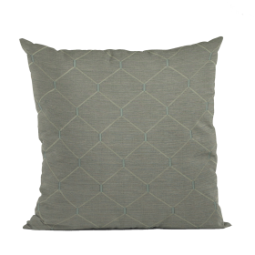 Plutus Urban Grey Kona Embroydery, Some Shine To This Pattern Luxury Throw Pillow (Color: Urban Grey, size: Double sided  20" x 30" Queen)